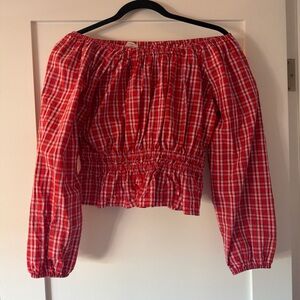 Crewcuts Red Plaid Top